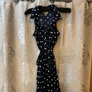 Motherhood Maternity. Size Large - Navy Blue polka dot maternity dress.